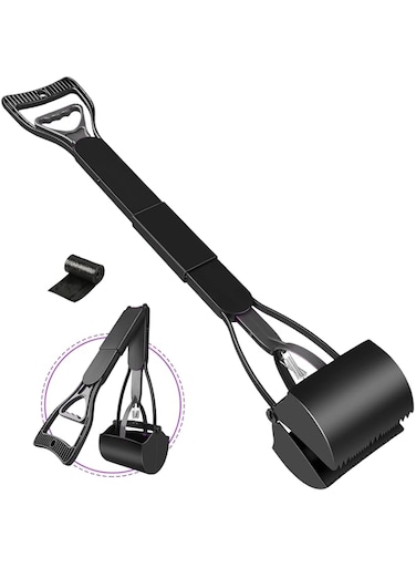 SYOSI Pooper Scooper, , for Large Small Dogs, 23in Long Handle Dog Poop Scooper with Waste Bags, Durable Portable Dog Poop Pick Up Tool, for Yard, Grass, Dirt, Gravel