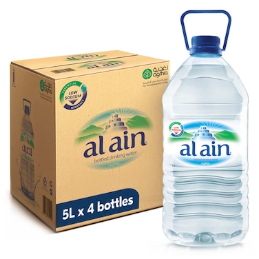Al Ain Low Sodium Bottled Drinking Water 5L Pack of 4