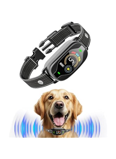 3Clock Dog Bark Collar, Rechargeable Smart Collar, Anti Barking Training Collar with 5 Adjustable Sensitivity Beep Vibration Shock, Bark Collar for Large Medium Small Dogs