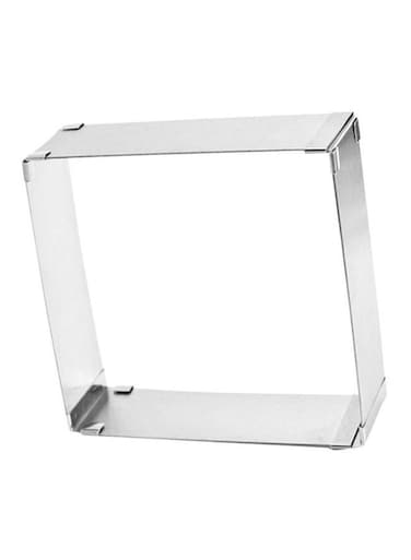 Steel Adjustable Cake Ring Silver 28centimeter