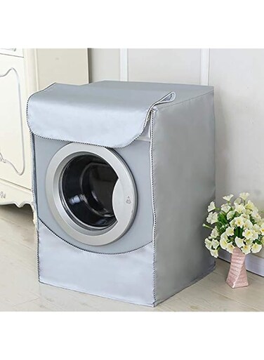 llllsto8482re Polyester Fabric Washing Machine Cover with Zipper (Silver, 60 x 55 x 85cm)