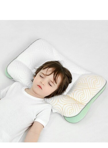 Pillow for Sleeping, Kids Pillows with Ergonomic Spine-Protective Design, Ultra Supportive Memory Foam Material, for Babies, Infants, Toddlers, Children, Especially for child aged 6 to 12