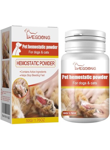 1 pcs Pet Blood Surgery Powder - Hemostatic Powder for Pets - Cat and Dog Skin Wound Cleaning Powder Relief Pet Wound Healing Powder