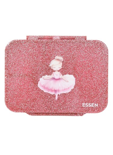 Essen Tritan Bento Lunch Box for Kids Girls - Pink Glitter Ballerina