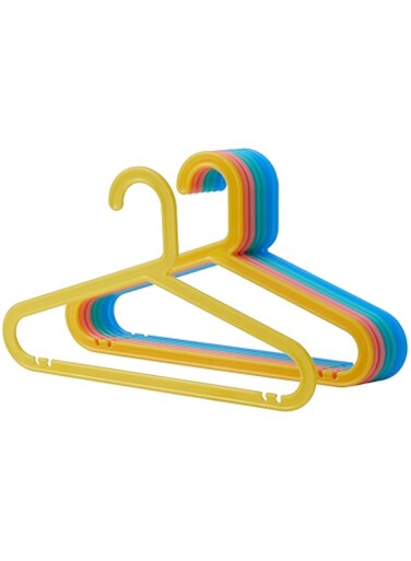 Ikea BAGIS Children's Coat-Hanger, Mixed Colours ( Pack of 8 Pieces )
