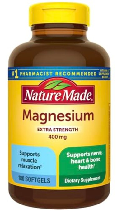 Nature Made Extra-Strength Magnesium 400Mg, 180 Dietary Softgels