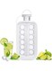 Ice Cube Tray, Portable Ice Cube Mold Flask, Sphere Ice Ball Maker With Lid Makes 17 Round Ice Cubes Mold, Reusable Silicone Ice Cube Mold For Freezer Coffee, Tea, Cola, Juice&iuml;&frac14;&OElig;No BPA (White)