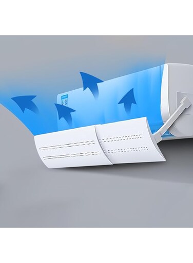 Tazweeq Air Conditioner Deflector, Adjustable AC Wind Shield, Wall Mounted Air Condition Baffle, Split Ac Air Flow Deflector, Wind-proof Plate (56-108 cm)