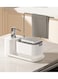 Hand and Dish Soap Dispenser Set for Kitchen, Dual Soap Pump Dispenser with Towel Rack and Sponge Holder, Kitchen Accessories Sink caddy, Kitchen Sink Organizer Storage Rack.
