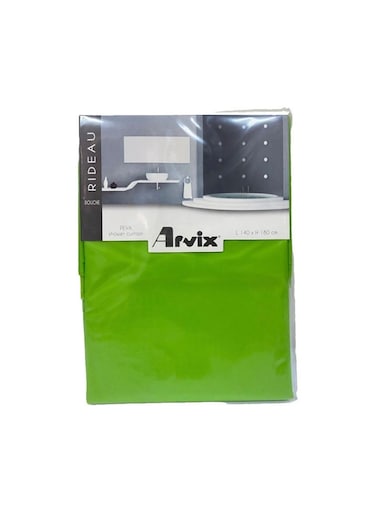 PEVA Green Shower Curtain 140x180cm &ndash; Waterproof, Lightweight &amp; Eco-Friendly Bathroom Use