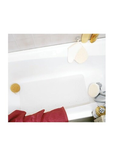 Arvix Rubber Safety Bath Mat – White, 34 x 74 cm, Non-Slip, One Size