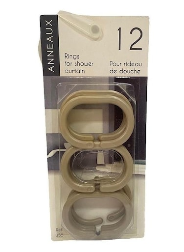 Anneaux ARV-35505 Shower Curtain Rings &ndash; 12-Piece Set for Bathroom Curtain Accessories