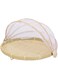 YASHANG Bamboo Tent Basket Food Serving, Mesh Cover, Hand Woven Insect Bug Proof, Dustproof Fruit Vegetable Bread Storage Container for Picnic, Outdoor, Home Drying (Round,L)