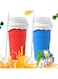 KASTWAVE 2Pcs Slushie Maker Cup, Quick Frozen Magic Cup Silicone Slushy Cup 500ml Smoothies Squeeze Cup with Lid for Cola, Milk Shake, Fruit Juice
