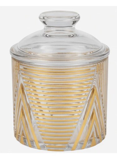 Contemporary Round Airtight Acrylic Storage Canister &acirc;&euro;&ldquo; Transparent Body with Unique Modern Design, Premium Kitchen Jar, 500 ml