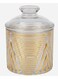 Contemporary Round Airtight Acrylic Storage Canister &acirc;&euro;&ldquo; Transparent Body with Unique Modern Design, Premium Kitchen Jar, 500 ml