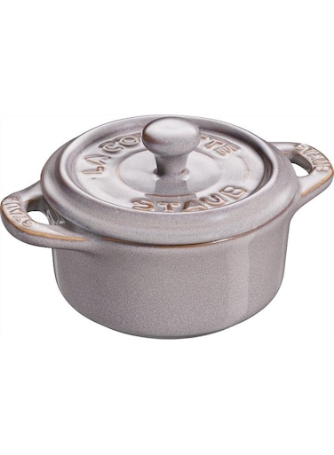 Staub Ceramic 10cm Grey Mini Cocotte