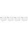 Cosmoplast 22L Clear Plastic Storage Box with Wheels &amp; Lockable Lid Set of 4