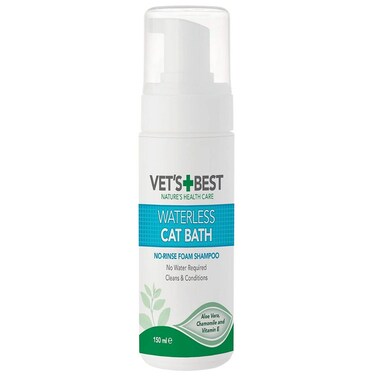 Vet&rsquo;s Best Waterless Cat Bath 4oz &ndash; No-Rinse Natural Cleanse
