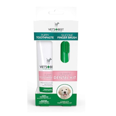Puppy Toothpaste &amp; Finger Brush &ndash; Vet&rsquo;s Best Gentle Dental Care
