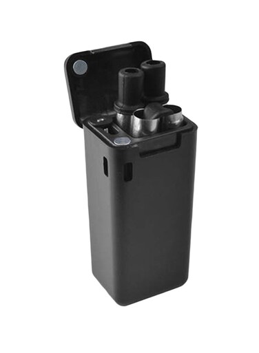 Straw With Storage Box Black 7.60 x 3 x 3.50cm