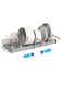 Pot and Pan Organizer, Expandable Pots and Pans Organizer Under Cabinet, Pot Lid Holder Rack with 7 Adjustable Compartment for Cutting Board, Bakeware, Dishes (Grey)