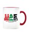 Ceramic Mug for UAE National Day or Flag day Celebration and events Two Tone Red (Design 1)
