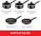 Tefal 5 Piece Origins Stone Pots and Pans set, Non Stick, Aluminium, Black,