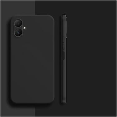 Case for Samsung Galaxy A05, Liquid Gel Rubber Bumper Case with Soft Microfiber Lining Cushion Slim Hard Shell Shockproof Protective with Camera Protection Cover for Samsung Galaxy A05 (Black)