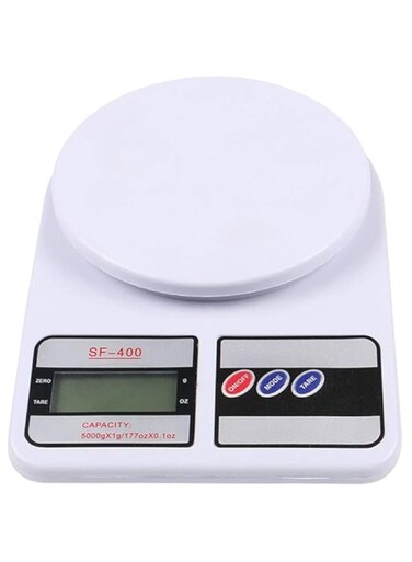 Dubai Gallery Digital Kitchen Scale With Light White