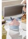 cream suction cup sharpening stone, cute mini kitchen knife sharpener, minimalist small sharpener, suction cup sharpening tool, kitchen manual sharpener (pink)