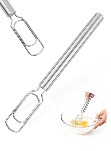 Stainless Steel Dough Whisk, Sourdough Bread Mixer Tool for Pizza Cake