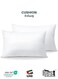 Bedding Throw Pillows Insert Cushion Filler Outer Cover Non Woven Hollowfiber Filling 400 gm Ultra Soft Fiber Size 30x50cm , 12x20inch Cushion Inserts Home Decor White (Pack of 2)