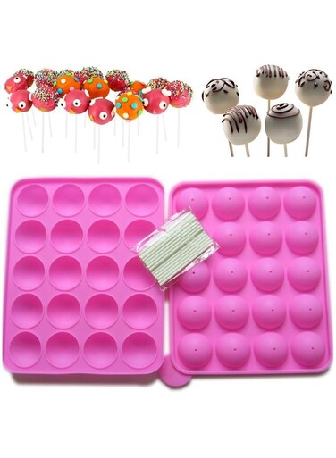 Pop Mold, Silicone Molds Cake Pop Sticks, Great for Hard Candy, Lollipop, Cake Pop and Party Cupcake