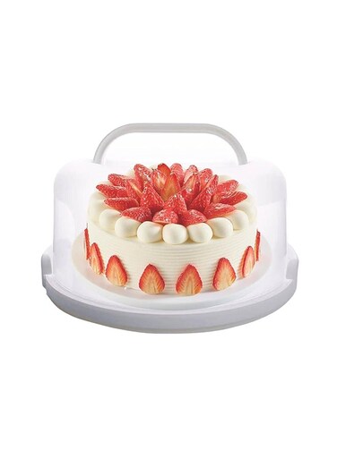 Cake Storage Box White/Clear 30x15cm