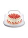 Cake Storage Box White/Clear 30x15cm