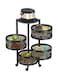 Rotating Shelf Basket Black 75x34x34cm