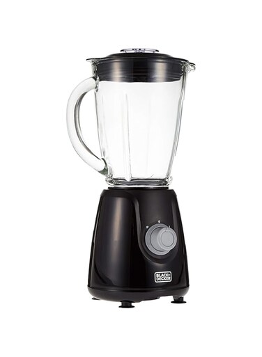 Black &amp; Decker 400W Blender With Glass Jar And 2 Grinding Mill, Black, Bx440G-B5, Year Warranty