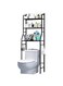 Beauenty 3-Tier Over The Toilet Rack, Space Saving Metal Standing Organizer, Multi-Functional Bathroom Storage Shelf (Toilet Shelf,Black)