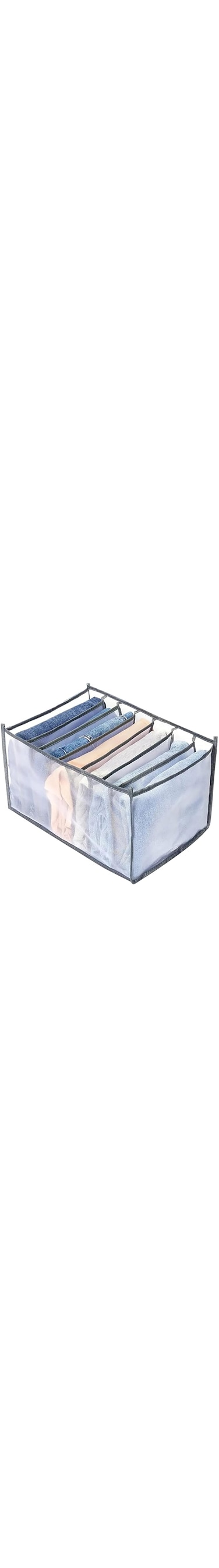 ZOBER Wardrobe Clothes Organizer   7 Grid Dividers for Jeans, Towels, Scarves, Leggings etc.   Foldable &amp; Washable Closet Organizer (1 Pack)
