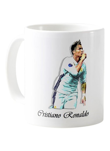 Piece Printed Cristiano Ronaldo Mug White