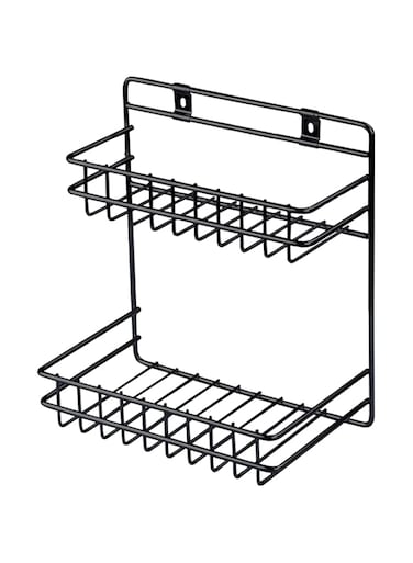 Sulfar Stainless Steel Multipurpose Shoes Detergent Holder, Bathroom Rack, Bathroom Accessories (Black)