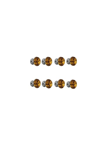 8 pcs Crystal Knob-Acrylic -Brown