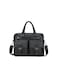 Men Shoulder 2 Pocket Bag Crossbody Bags PU Leather Handbag Capacity Men Messenger Bags Top Handle Tote Bag for Male Black