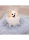 Bolivia's Calming Dog Bed, 60 cm Grey Round Plush Donut Dog Bed, Firm And Durable Funny Fuzzy Dog Bed, Anti-Slip Soft Dog Round Beds for Small Medium Dogs, Comfy Anti-Anxiety Donut Dog Cuddler Bed