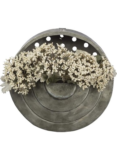 Primitives by Kathy Round Wall Pocket, 9" in Diameter, Metal