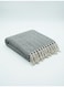 130 x 160 cm Cotton Herringbone Horizontal Throw Blanket Charcoal Grey, Premium 400GSM Soft Woven Fringed Tassel Cover for Sofa Couch Bed and Boho Decor