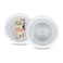 Fun Festive Crystal-Like Disposable Plate 24cm White 5 PCS