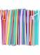 Falcon Plastic Straw &ndash; Artistic Mixed Color 6 X 26 CM (1 Pack x 100 Pieces)   multicolor straws,bendable straws, flexible straws, stifflexible -pack flexiblestraws straway