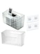 ALMEKAQUZ Storage Organizer Bins Wall Mounted Organizer Basket, Shower Caddy Stackable Clear Plastic Makeup Organizer Adhesive Hanging Bin for Bathroom, Kitchen, Cabinet, Pantry - BPA(2PCS)